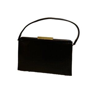 Theodor California Black Purse Evening Bag Leather Purse Handbag Vtg 50s 60s